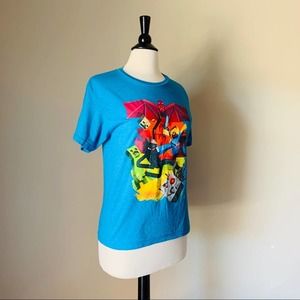 Minecraft Boys Sam Cube Battle T-shirts Size XL
